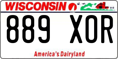 WI license plate 889XOR
