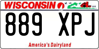 WI license plate 889XPJ