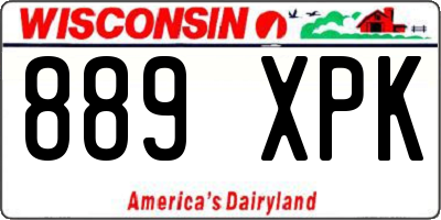 WI license plate 889XPK