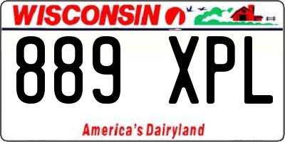 WI license plate 889XPL