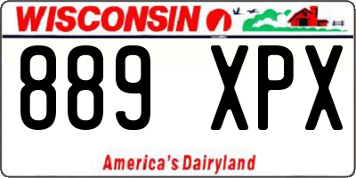 WI license plate 889XPX
