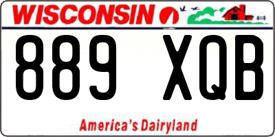 WI license plate 889XQB