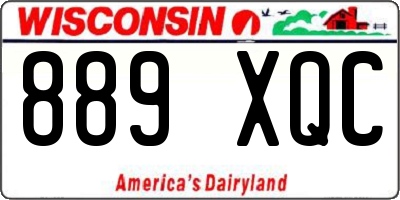 WI license plate 889XQC