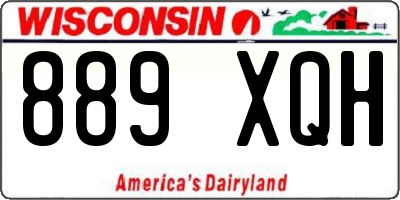 WI license plate 889XQH