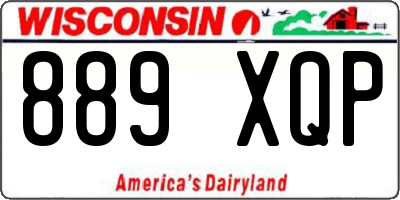 WI license plate 889XQP