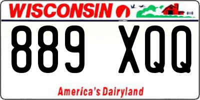 WI license plate 889XQQ