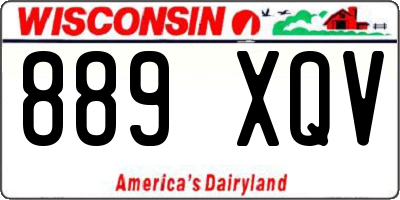 WI license plate 889XQV