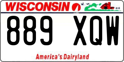 WI license plate 889XQW