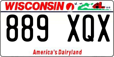 WI license plate 889XQX