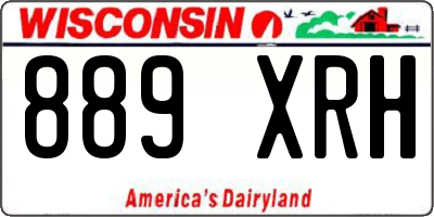 WI license plate 889XRH
