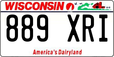 WI license plate 889XRI
