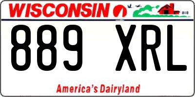 WI license plate 889XRL