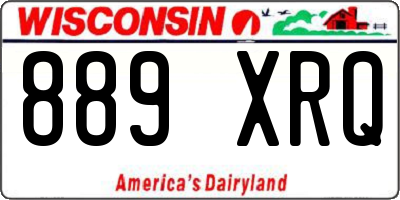 WI license plate 889XRQ