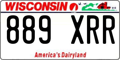 WI license plate 889XRR