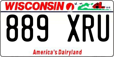 WI license plate 889XRU
