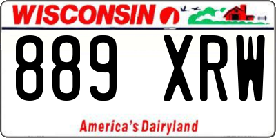 WI license plate 889XRW