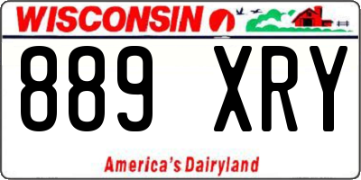 WI license plate 889XRY