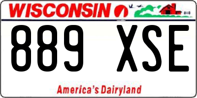 WI license plate 889XSE