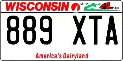 WI license plate 889XTA