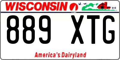 WI license plate 889XTG