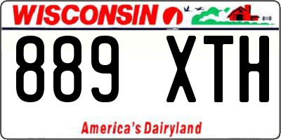 WI license plate 889XTH