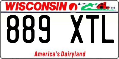 WI license plate 889XTL