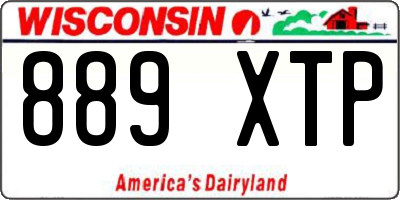 WI license plate 889XTP