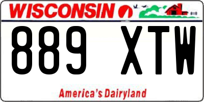 WI license plate 889XTW