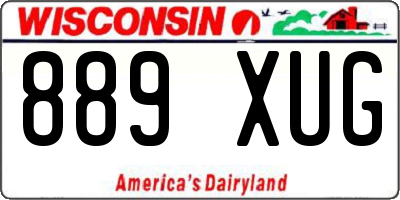 WI license plate 889XUG
