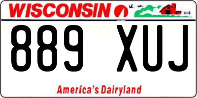 WI license plate 889XUJ