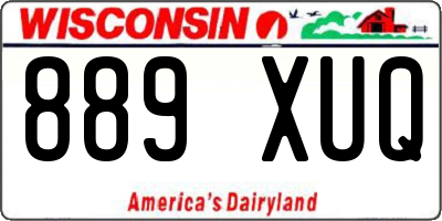 WI license plate 889XUQ