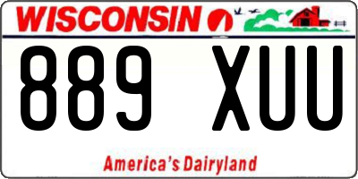 WI license plate 889XUU