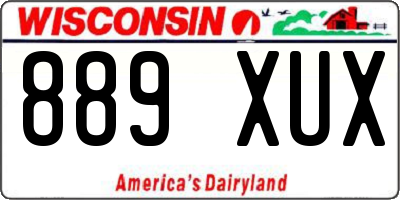 WI license plate 889XUX