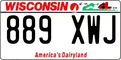 WI license plate 889XWJ