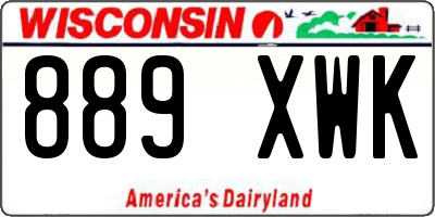 WI license plate 889XWK