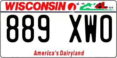 WI license plate 889XWO