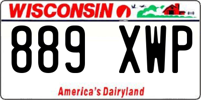 WI license plate 889XWP