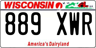 WI license plate 889XWR