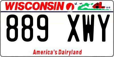WI license plate 889XWY