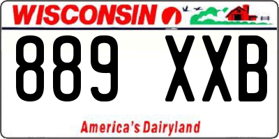 WI license plate 889XXB