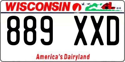 WI license plate 889XXD
