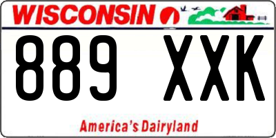 WI license plate 889XXK