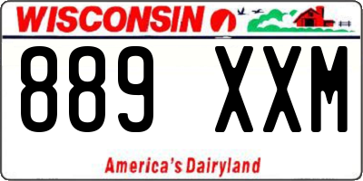 WI license plate 889XXM