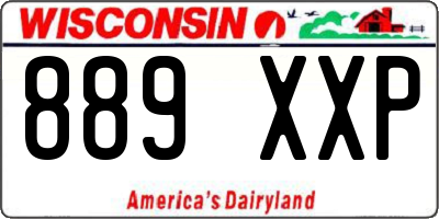 WI license plate 889XXP