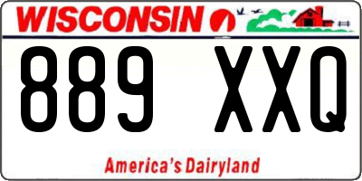 WI license plate 889XXQ