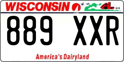 WI license plate 889XXR