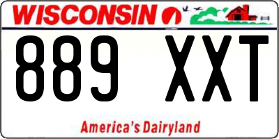 WI license plate 889XXT