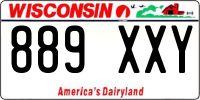 WI license plate 889XXY