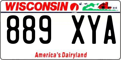 WI license plate 889XYA
