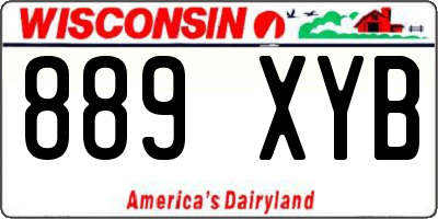 WI license plate 889XYB